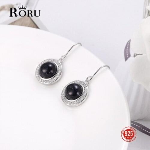 925 Sterling Silver Natural Aventurine Vintage Round Womens Earrings Jewelry CZ Simulated Diamond Shiny Dangling Earring