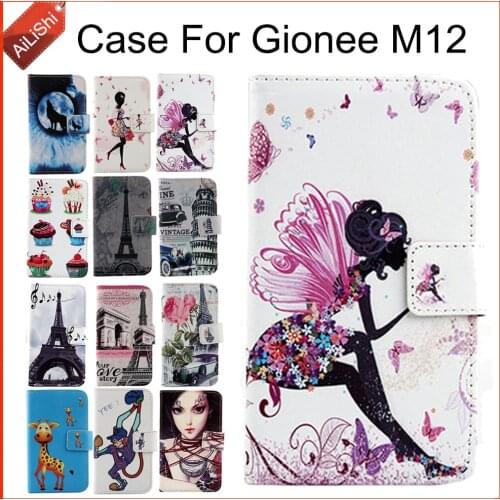 AiLiShi Case For Gionee M12 Luxury Flip PU Painted Leather Case M12 Gionee Exclusive 100% Special Phone Cover Skin+Tracking