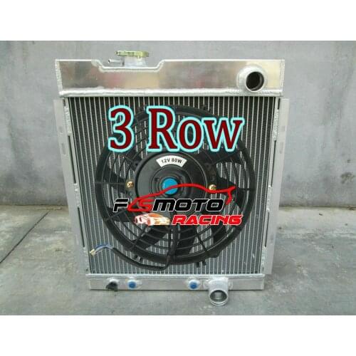 Aluminum Radiator + FAN For Ford Mustang Shelby GT-350 Windsor & Mercury Comet Faclon 260 289 302 V8 4.3 4.7 1963 1964 1965 1966