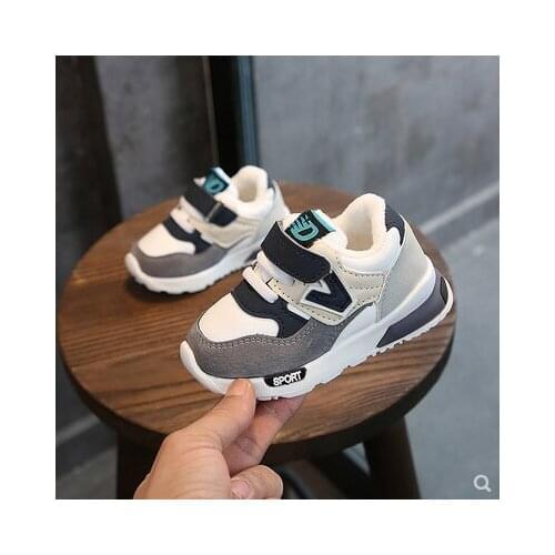 New Autumn Winter Kids Shoes Baby Boys Girls Childrens Casual Warm Sneakers Breathable Soft Running Sports Shoes Size 21-30