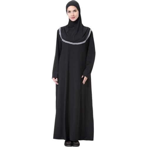 Eid Uae Turkey abaya women muslim dress long sleeve maxi moroccan dress black arabe turkish dresses evening robe caftan dubai