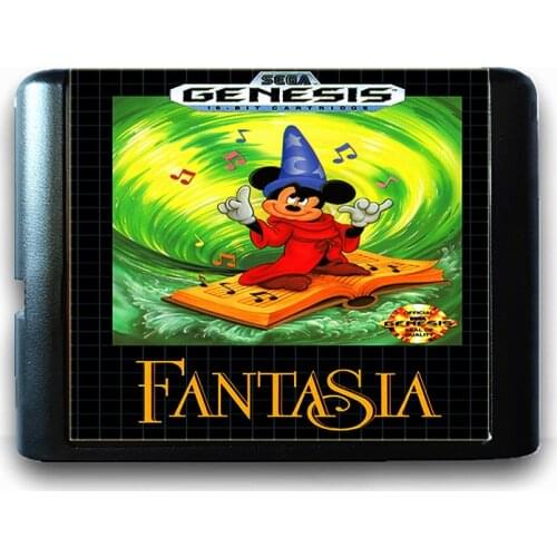 Fantasia for 16 bit Sega MD Game Card for Mega Drive for Genesis Video Game Console PAL USA JAP
