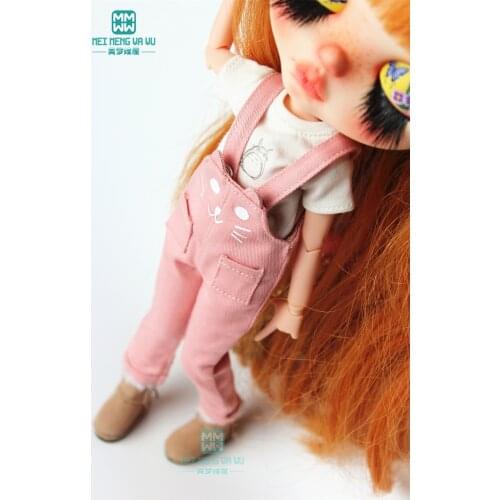 Clothse for doll fits 1/6 Blyth, Azone Doll new jumpsuit Rompers T-shirt
