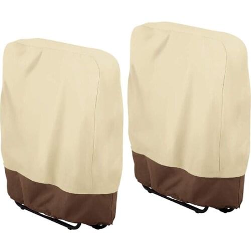 2PCS Outdoor Folding Reclining Chair Cover 190T Waterproof Veranda Zero Gravity Outdoor Folding Chairs Cover Garden Sunbed Sun L