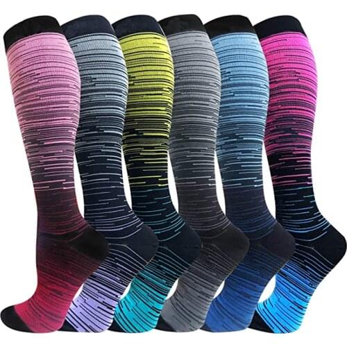 Compression Stockings Golfs Football Socks Long Tube Outdoor Sports Bright Color Medical Nursing Hiking Running Fitness Socks