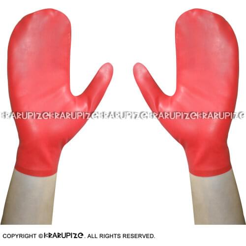 Short Black Sexy Latex Mitts Rubber Gloves With Thumbs ST-0075