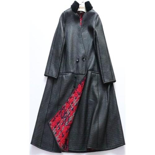 100% Genuine Leather Jacket Women Clothes 2020 Fashion Real Sheepskin Coat Long Trench Female Belt Autumn Winter Jackets LW1960