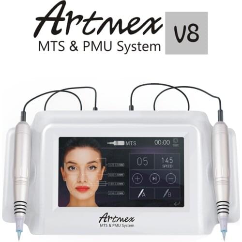 Artmex V8 Permanent Makeup Tattoo Machine Eyebrow Eyeliner Lips MTS Tattoo Gun Facial Therapy Anti Ageing Tattoo Machines