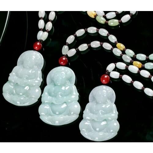 Fashion White Jade Pendant Hand Carved Men Jadeite Necklaces Pendants for Women Fine Jewelry