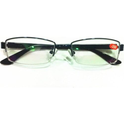 2017 New Women Myopic Metal Half Frames Men Nearsighted Glasses -1.5 -2.0 to -4.5 -6.0 Degrees Aspherical Coating Lens M03