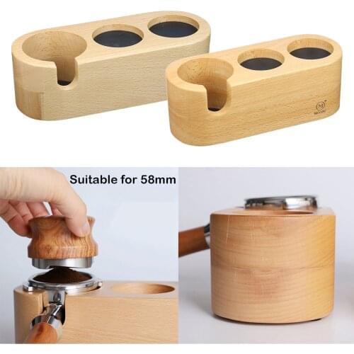 Wood Espresso Tamper Mat Stand Coffee Maker Support Base Rack Coffee Accessories