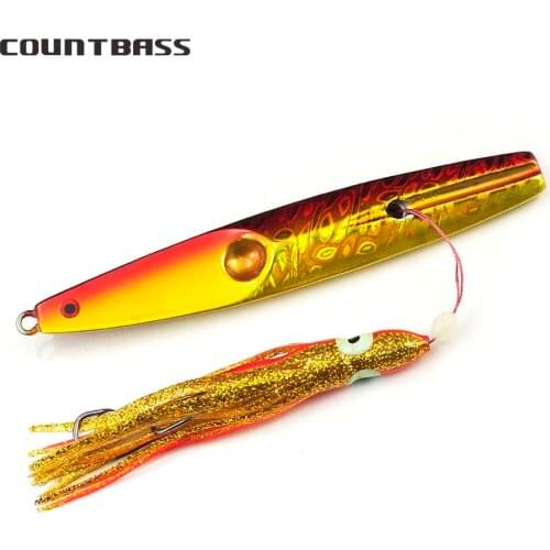 150g 5.3oz Inchiku Jig with Octopus Assist Hook, Squid Jigging, Saltwater Bottom Ship Snapper Fishing Lures