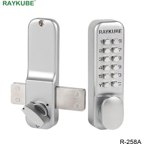 RAYKUBE Digital Password Door Lock Mechanical All Weather Waterproof Door Lock Zinc Alloy R-258A