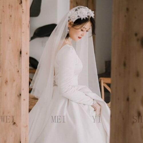 2019 New Vintage Juliet Bridal Wedding Veils Short Tulle Appliques Luxury Veil for brides voiles de Mariage Noir velo de novia
