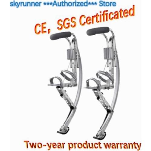 Skyrunner jumping stilts(Weight 110~155lbs/50~70kg) for adult Silver Color jump stilts/Jump shoes/Flying Shoes/Outdoor sports
