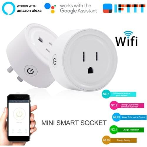5 Piece Smart Plug WiFi Socket US UK Timing Function Tuya EWeLink APP Control Works With Alexa Google Assistant Voice Control