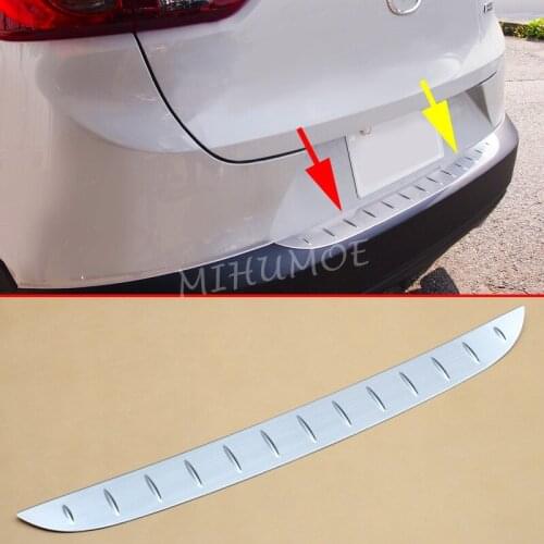 Outside Steel Rear Bumper For Mazda CX-3 CX3 DK 2016-2019 2020 2021 Trunk Sill Scuff Protector Accessories