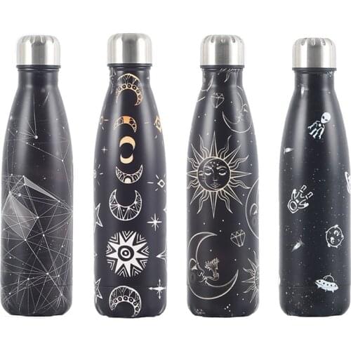 500ml Double Walled Insulated Vacuum Flask Stainless Steel Universe Series Thermos For Sport Water Bottles Portable Thermoses