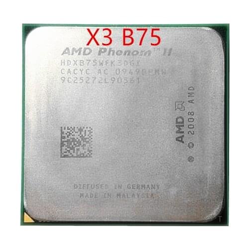 AMD Phenom II X3 B75 3.0 GHz triple-core CPU Processor HDXB75WFK3DGI / HDXB75WFK3DGM Socket AM3