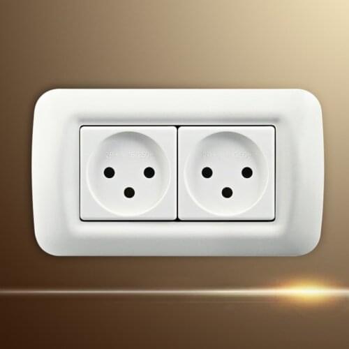 The Lengthened Two-bit Israeli Socket 16A two-bit PC Panel Double-link Israeli Three-hole Wall Power Outlet,Wall Receptacle