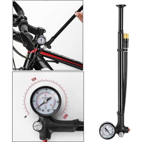 High-pressure 120psi Bike Air Pump with Gauge for Fork & Rear Shock Absorber Mountain Bicycle Cycling Accessories