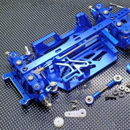 1Set All Metal Empty Car Frame for 1/24 1/28 RC Drift Speed Car Mini-Q8 Adjustable Wheelbase