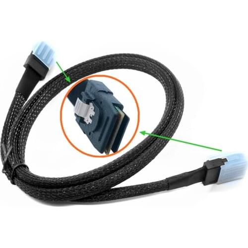 1Pc 0.5m and 1m Mini SAS 36P SFF-8087 Male TO Mini SAS 36P Male Server HDD Data Transmission Cable Nylon Braid