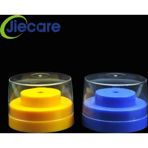 1 PC Dental Lab Instrument 60 Holes Slots Round Plastic Bur Holder Burs Block Case Box Diamond Bur Grinding Head Holder New