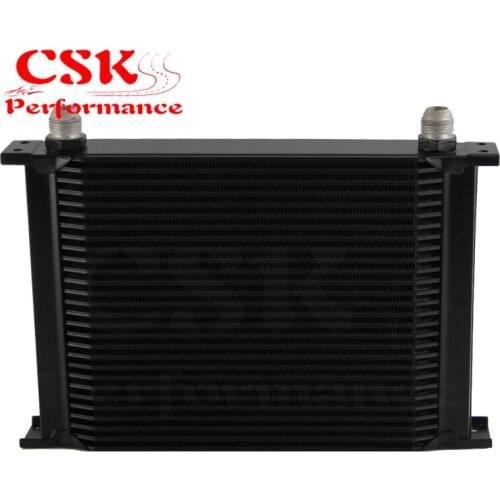 Universal AN10 28 Row Engine Transmission 248mm Oil Cooler Mocal Style Black