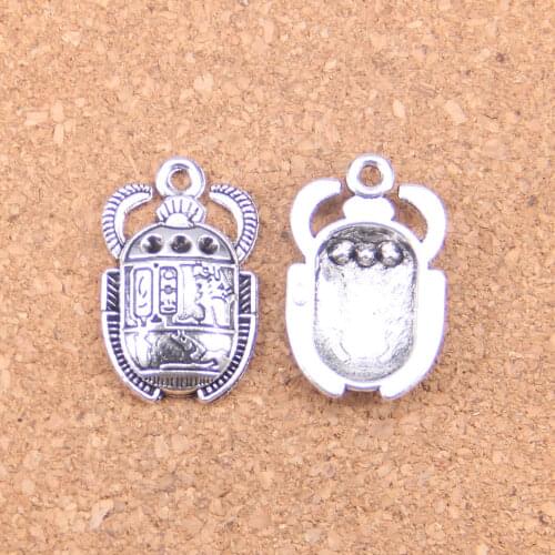 48pcs Charms insect hexapod bug 25x16mm Antique Pendants,Vintage Tibetan Silver Jewelry,DIY for bracelet necklace