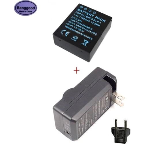 Banggood 7.4V 1720mAh 12.8Wh BLH-1 BLH1 BLH 1 Digital Camera Battery for Olympus EM1 E-M1 MARK II EM1-2 Mark 2