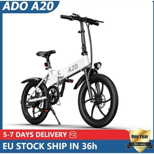 ADO Electric Bicycle 20Inche Flodable Electric Bike 36V10.4AH Lithium Battery Ebike Men Women City BIke 350W Mountain Bike