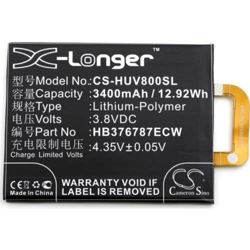Cameron Sino 3400mAh battery for HUAWEI Honor V8 Premium KNT-AL10 KNT-AL20 KNT-TL10 KNT-UL10 HB376787ECW