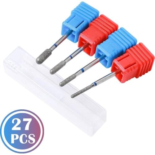 Diamond Nail Drill Bit 2.35mm 3/32'' Tungsten Steel Milling Cutter Rotate Nail Drill Bits Accessory Electric Manicure Drills