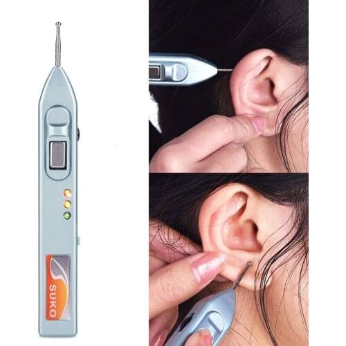 Auricular Points Detector Automatic Ear Detection Pen Warning Sound Acupressure Therapy Ear Auriculotherapy Acupressure Device
