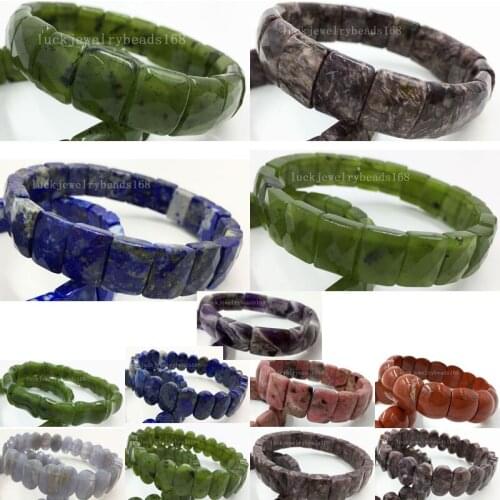 Free Shipping Fashion Jewelry Lapis Lazuli Carnelian Jaspe Charoite Women Men Beads Elastic Bracelet 7.5"