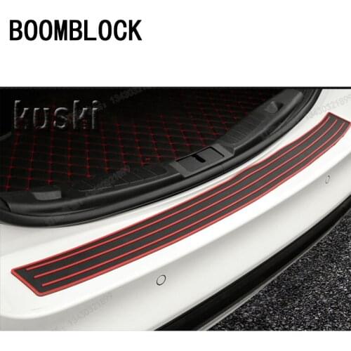 BOOMBLOCK Car Rear Bumper Plate Door Sill Protect Trim Covers Accessories For Skoda Octavia A7 A5 Audi a4 b6 a3 a6 c5 b8 b7 c6