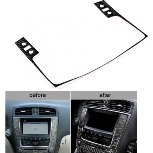Carbon Fiber Navigation Panel Cover Trim Decor Fit for Lexus IS250 300 350C 2006-2012 car accessories