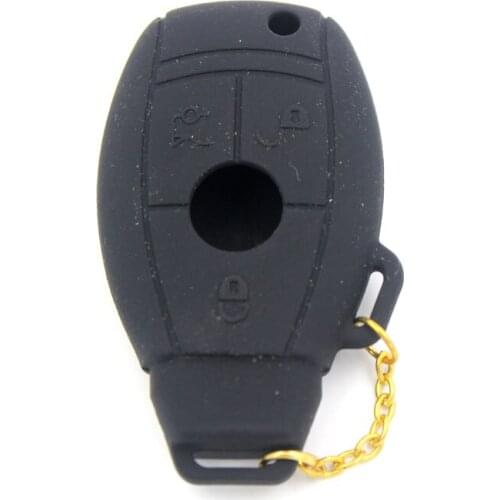 Black Car Samrt Key Cover Silicone Key Bag Case Fit For Benz C GLC GLE CLA E S Class Remote Key shell
