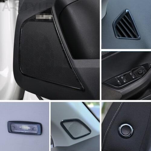 For SKODA KAROQ 2018 2019 black colour Car Interior Full Mouldings Trim Sticker Car Covers Stainless Steel Car Accessorie