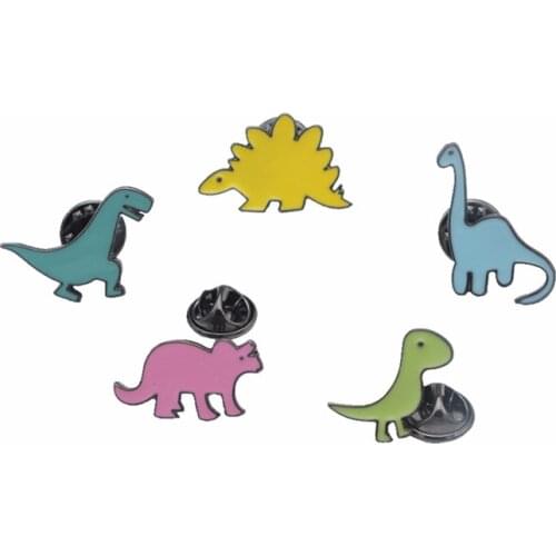 Free shipping 10 pcs/ lot fashion jewelry accessories metal dragon dinosaur enamel pin