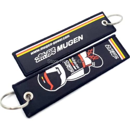 JDM Mugen GTI F-SPORT Performance Fabric Keychain Keyring Travel Luggage Jet Tag Label