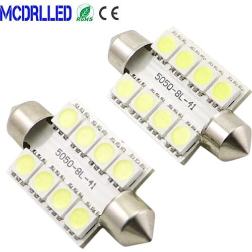 Mcdrlled 4PCS 12V 24V C5W C10w Led Light Festoon 41mm Bulbs Led Car Interior Dome Lamp License Plate Reading Light Auto led Lamp