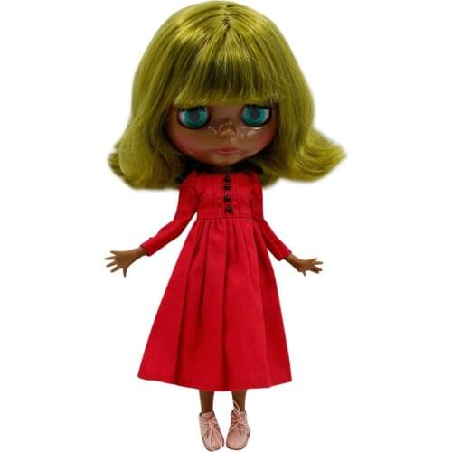 ICY DBS Blyth doll No.BL4289 Green hair JOINT body Super Black skin 1/6 BJD Neo 30cm ob24 anime girl