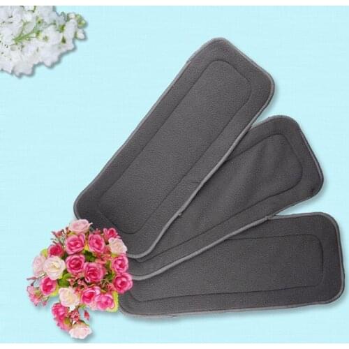1Pc 4 Layers Newborn Infant Nappies Bamboo Charcoal Insert Washable Baby Cloth Diaper Mat Nappy Changing Pad Liners Reusable