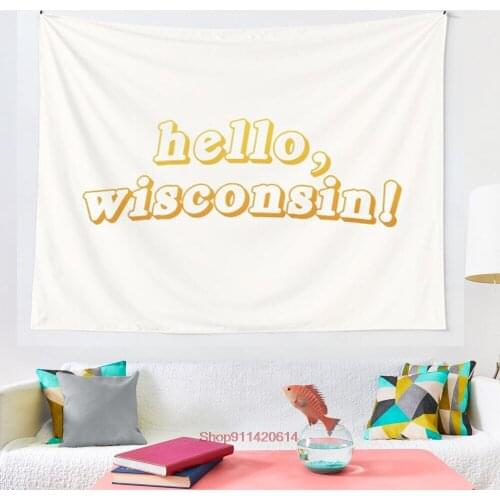 Hello wisconsin that 70s show tapestry Wall Hanging Tapestries for Living Room Beach Towel Blanket