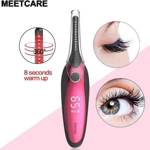 Mini Smart Electric USB Charger Heated Eyelash Portable Long-lasting Thicker Eye Lash Ironing Eyelash Curler Dervice Beauty Tool