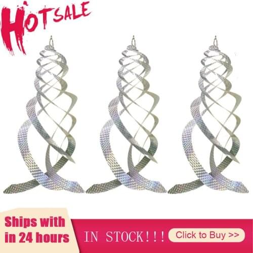 Bird Repellent Spiral Reflectors Hanging Reflective Bird Deterrent Device Garden Decorative Garden Scarecrow Yard Bird Repeller