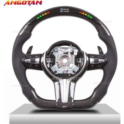 Sports Steering Wheel Fit For BMW M3M5 Series X1 X2 X3 X4 X5 X6 Carbon Fiber LED Perforated Leather Car Steering Wheel