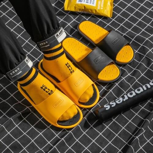 Slipper female household bathroom bath couple household slipper male men slippers home slippers designer shoes men